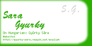 sara gyurky business card